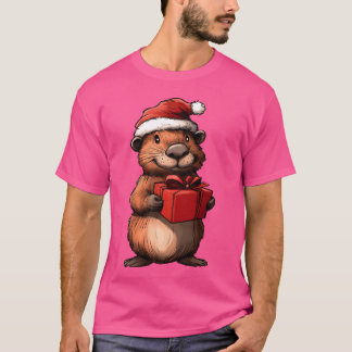Christmas beaver funny T-Shirt