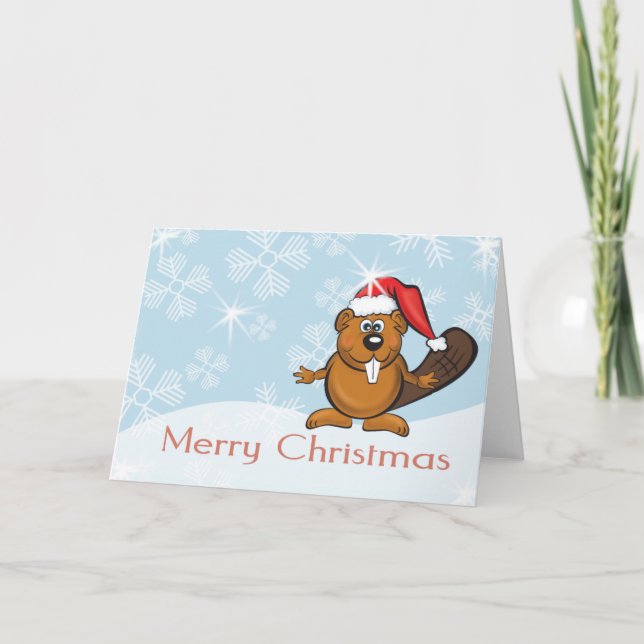 christmas beaver holiday card (Front)
