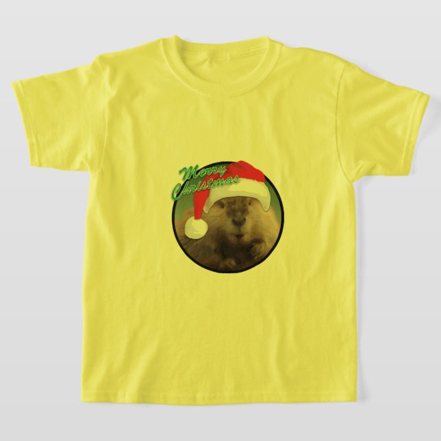 Christmas Beaver - Kids' Basic T-Shirt (Laydown)