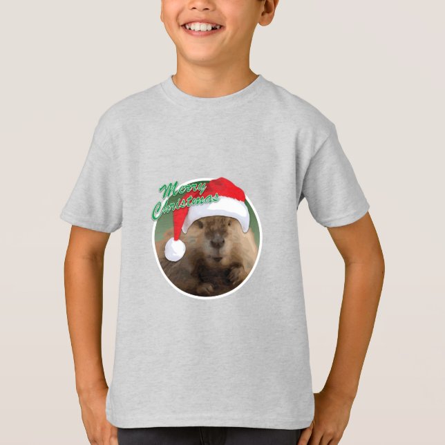 Christmas Beaver - Kids' Basic T-Shirt (Front)