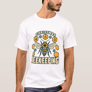 Christmas Beekeeping Typography T-Shirt