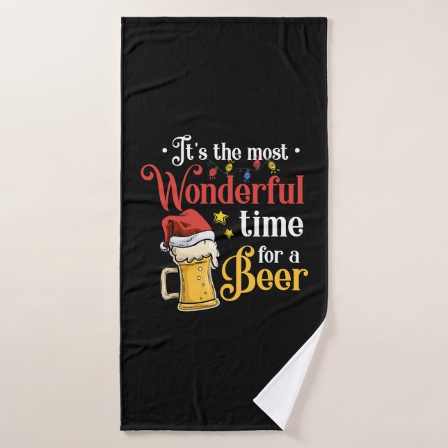Christmas Beer Bath Towel (Bath Towel)