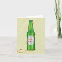 Christmas beer bottle