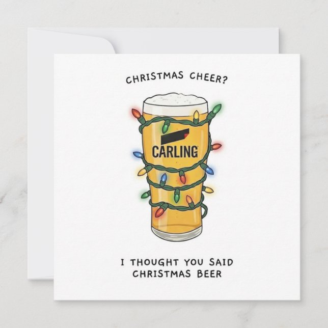 Christmas Beer Card - perfect for a beer lover! (Front)