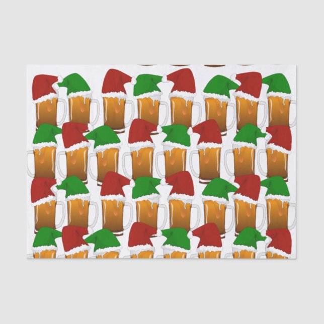 Christmas Beer Cheer Tissue Paper (Front)