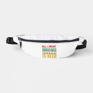 Christmas Beer Funny Holiday Drinking Design Bum Bags