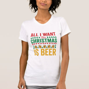 Christmas Beer Funny Holiday Drinking Design T-Shirt