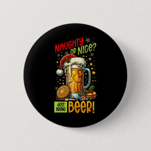 Christmas Beer Lover 6 Cm Round Badge