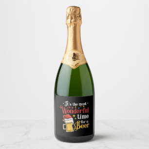 Christmas Beer Sparkling Wine Label