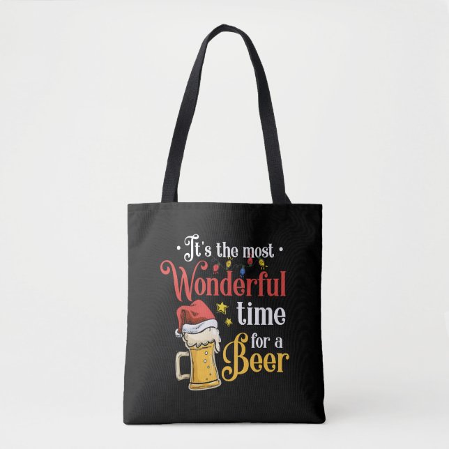 Christmas Beer Tote Bag (Front)