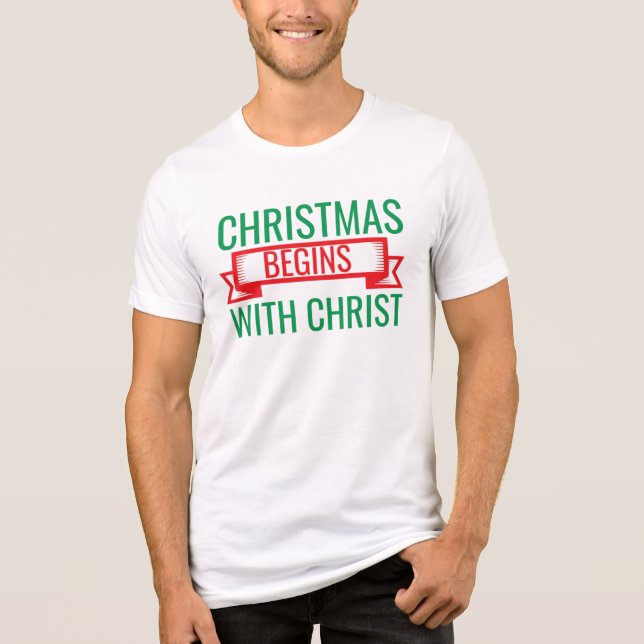 Christmas Begins with Christ-15523 T-Shirt Tri-Blend Shirt (Front)
