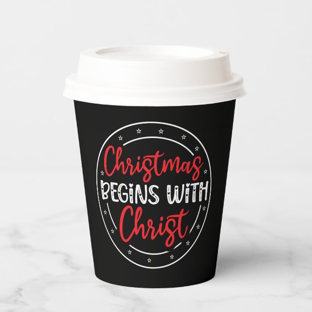 Christmas Begins With Christ-65772 Paper Cups (Front)