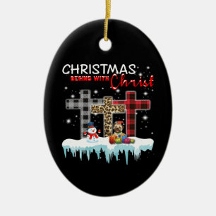 Christmas begins with Christ Ceramic Tree Decoration
