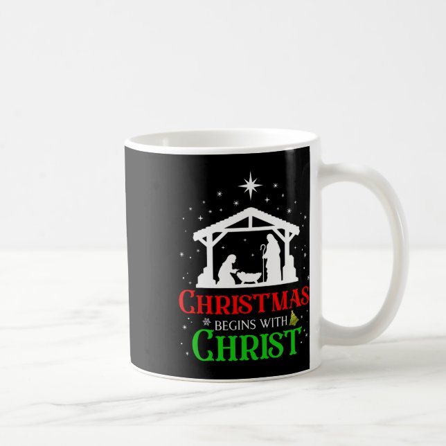 Christmas Begins With Christ Christian Religious J Coffee Mug (Right)