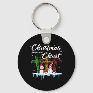 Christmas Begins With Christ Costume Xmas Gifts Key Ring