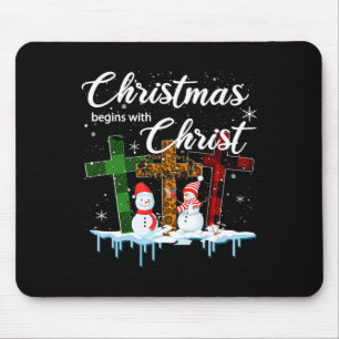 Christmas Begins With Christ Costume Xmas Gifts Mouse Mat