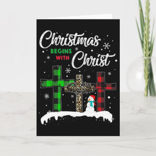 Christmas Begins With Christ Jesus Snowman Funny C Card
