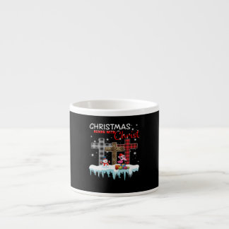 Christmas Begins With Christ Love Flamingo Espresso Cup