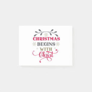 Christmas begins with Christ Post-it Notes