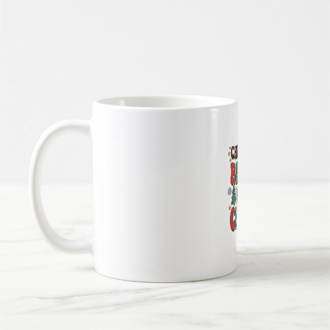 Christmas Begins With Christ Santa Tree Design Coffee Mug (Left)