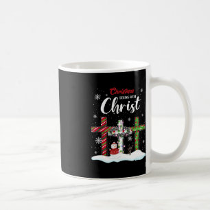 Christmas Begins With Christ Snowman Christian Cro Coffee Mug
