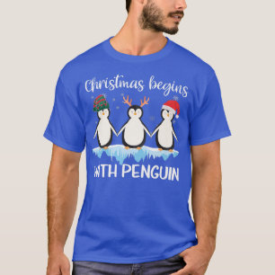 Christmas Begins With Penguin Xmas Animal Activist T-Shirt