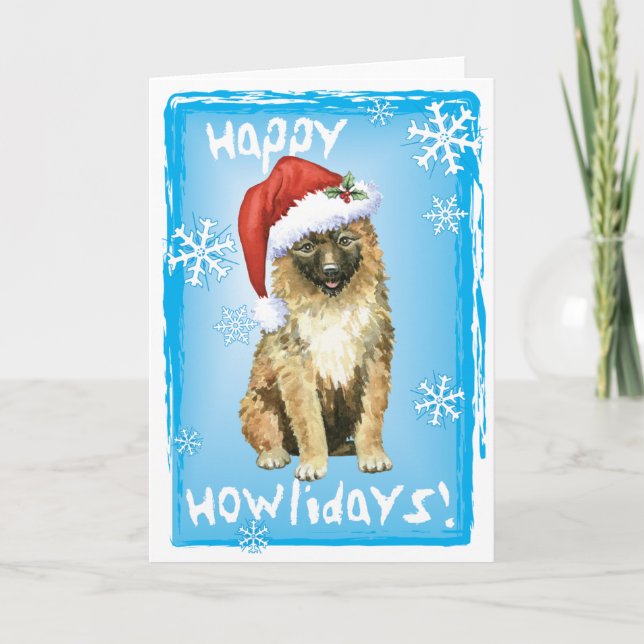 Christmas Belgian Laekenois Holiday Card (Front)