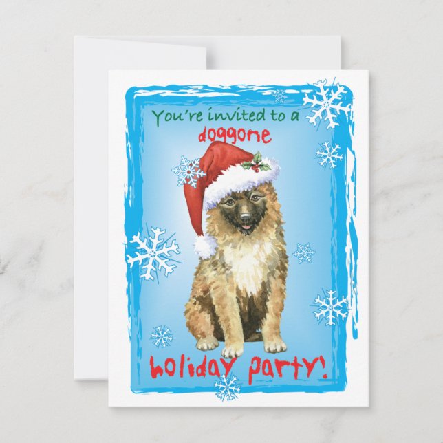 Christmas Belgian Laekenois Holiday Invitation (Front)