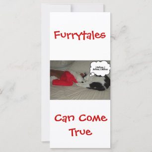 Christmas Believe Black and White Kitten