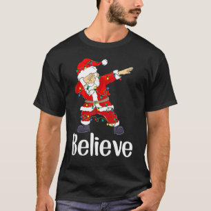 Christmas   Believe Dabbing Santa Claus Kids Boys  T-Shirt