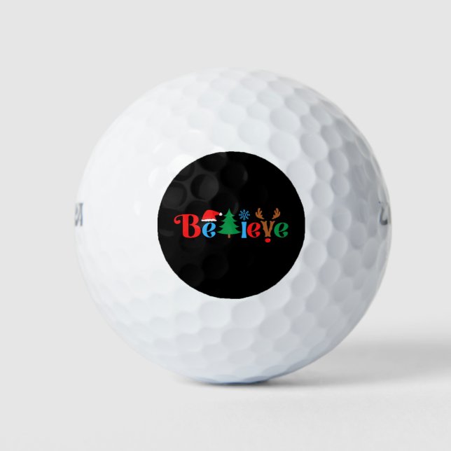 Christmas Believe Golf Balls (Front)