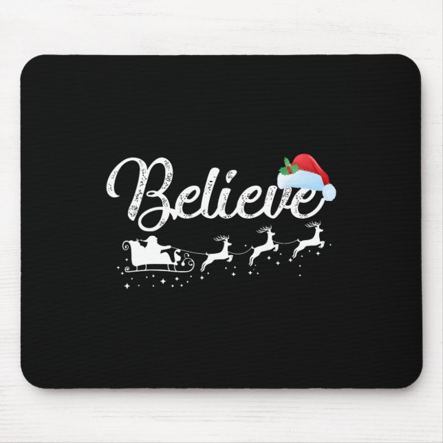 Christmas  - Believe in Santa Claus   Mouse Mat (Front)