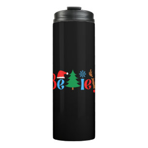 Christmas Believe Thermal Tumbler