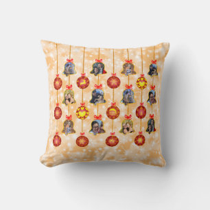 Christmas Bell & Ball Ornaments 6 Photos L-Peach Cushion