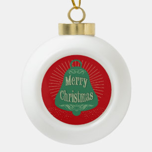 Christmas bell ceramic ball christmas ornament