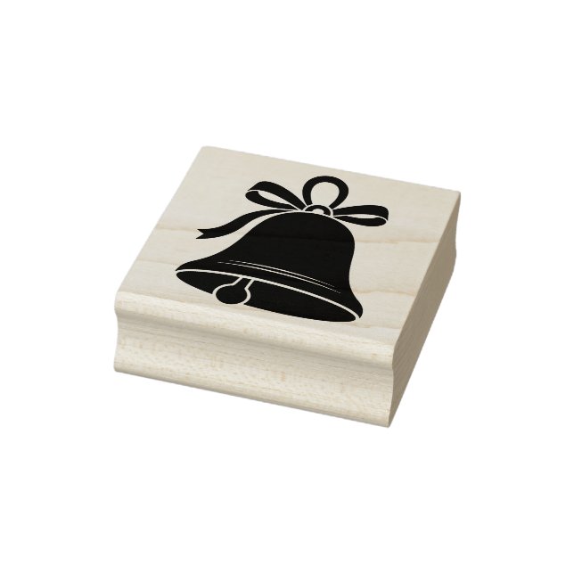 Christmas  Bell in Black Silhouette  Rubber Stamp (Stamp)
