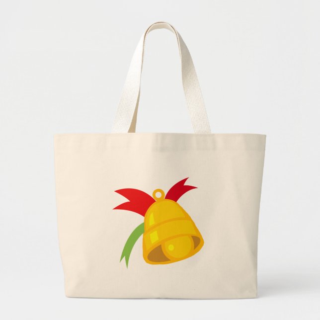 Christmas Bell Large Tote Bag (Front)
