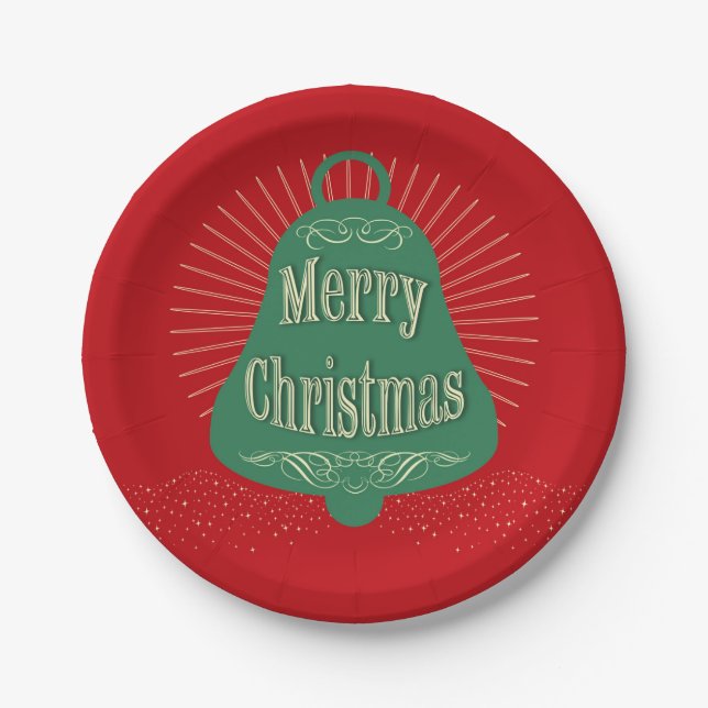 Christmas bell paper plate (Front)