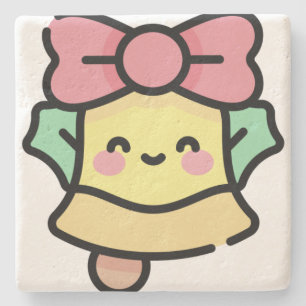 christmas bell stone coaster