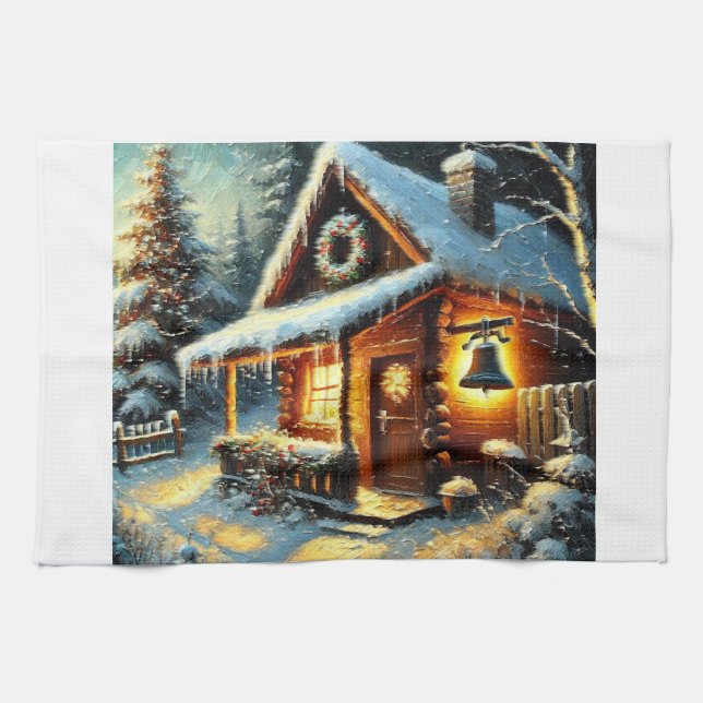 Christmas Bell,  Tea Towel (Horizontal)