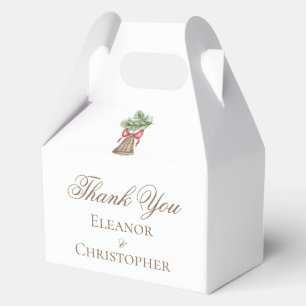 Christmas Bell Wedding Custom Minimalist Favour Box