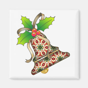 Christmas Bell with Holly-09 Magnet