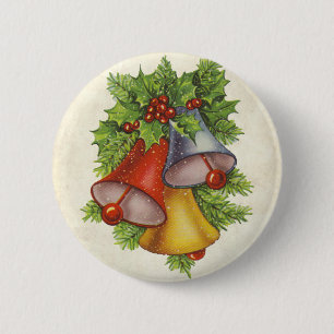 Christmas Bells 6 Cm Round Badge