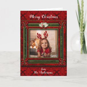 Christmas Bells and Bows Photo Card