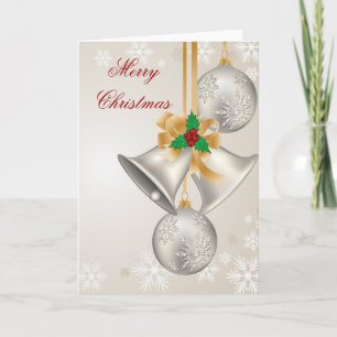 Christmas Bells And Ornaments Greeting Card