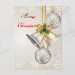 Christmas Bells And Ornaments Postcard