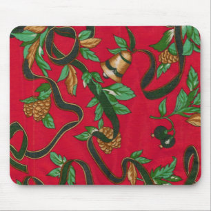 Christmas Bells and Pine Cones Mouse Mat