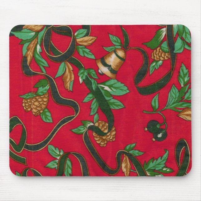 Christmas Bells and Pine Cones Mouse Mat (Front)
