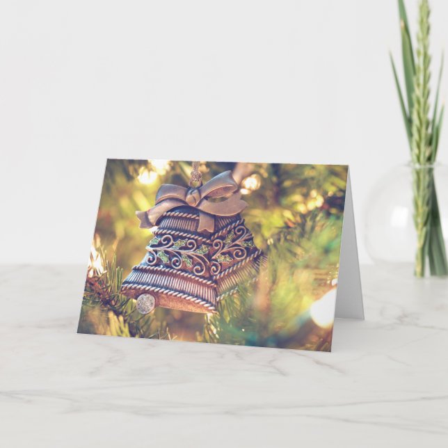 Christmas Bells custom text greeting card (Front)