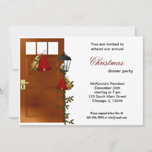 Christmas Bells dinner Invitation